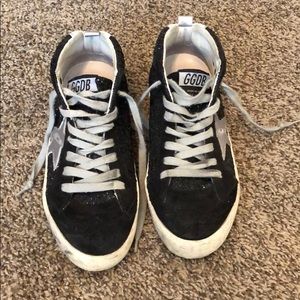 Black glitter high top shoes